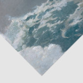 Crashing Ocean Storm Wave Aqua Museum Oil Painting Tissuepapier (Detail)