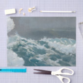 Crashing Ocean Storm Wave Aqua Museum Oil Painting Tissuepapier (Craft)