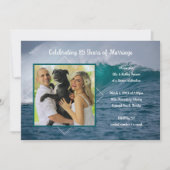 Crashing Ocean Wave Photo Jubileum Party Kaart (Voorkant)