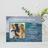 Crashing Ocean Wave Photo Jubileum Party Kaart (Staand voorkant)