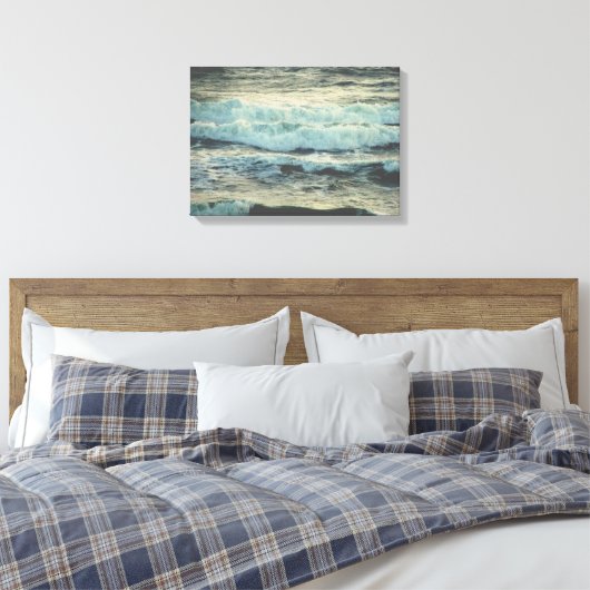 Crashing Ocean Waves Canvas Wrap (Insitu (Slaapkamer))