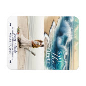 Crashing Ocean Waves Coastal Save the Date Foto Magneet (Horizontaal)