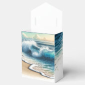 Crashing Ocean Waves Kuststrand Bruiloft Bedankdoosjes (Geopend)