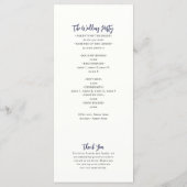 Crashing Ocean Waves Kuststrand bruiloft programma Programmakaart (Achterkant)