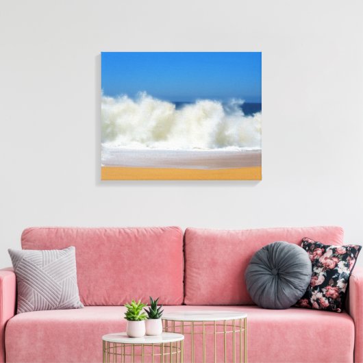 Crashing Ocean Waves Stretched Canvas Afdrukken (Insitu (Woonkamer))
