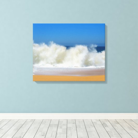 Crashing Ocean Waves Stretched Canvas Afdrukken (Insitu (Houten vloer))