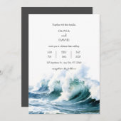 Crashing Ocean Zee Waves Achtergrond Strand Bruilo Kaart (Voorkant / Achterkant)