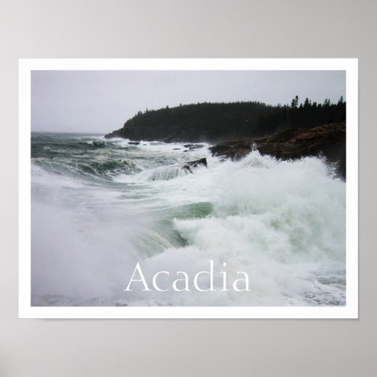 Crashing Surf, Nationaal Park Acadia Poster (Voorkant)