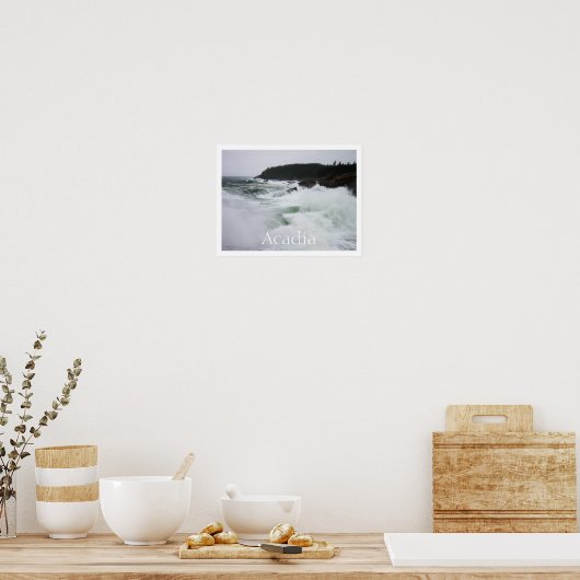 Crashing Surf, Nationaal Park Acadia Poster (Keuken)