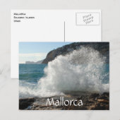 Crashing Surf op Rocks, Mallorca, Spanje Briefkaart (Voorkant / Achterkant)