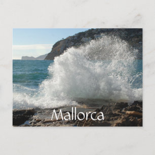 Crashing Surf op Rocks, Mallorca, Spanje Briefkaart