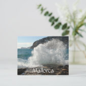 Crashing Surf op Rocks, Mallorca, Spanje Briefkaart (Staand voorkant)