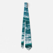 Crashing turquoise oceaangolven stropdas (Achterkant)