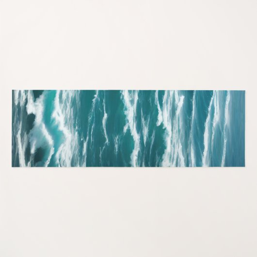 Crashing turquoise oceaangolven yogamat (Voorkant (horizontaal))