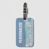 Crashing Wave-foto gepersonaliseerd Bagagelabel (Voorkant (verticaal))