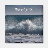 Crashing Wave in Ocean Zee Personalized Magneet (Voorkant)