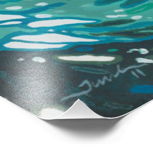 Crashing Wave Ocean Foto van Margaret Juul Afdruk (Hoek)