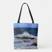 Crashing Wave On Rock Formation Canvas tas (Achterkant)