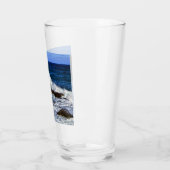 Crashing Wave On Rock Formation Glass Glas (Links)