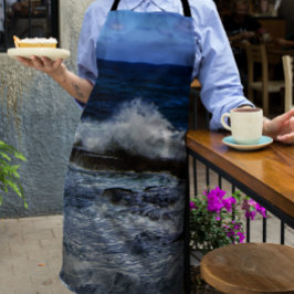 Crashing Wave On Rock Formation Print Schort