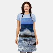 Crashing Wave On Rock Formation Print Schort (Gedragen)