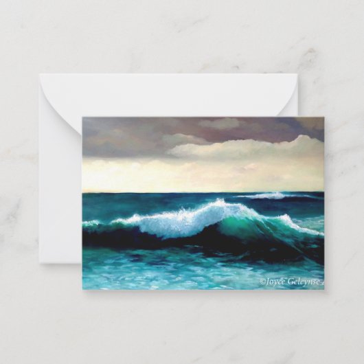 Crashing Wave, Seascape Painting, Cresting Wave Notitiekaartje (Voorkant)