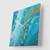 Crashing Wave Vierkante Klok (Hoek)