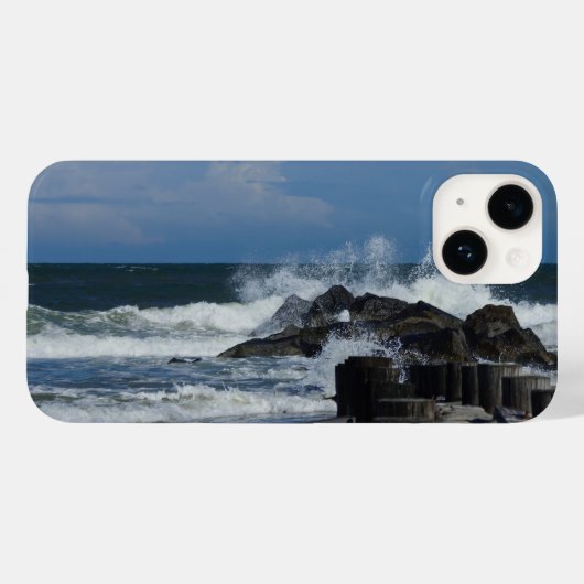 Crashing Waves in Folly iPhone Case (Achterkant (horizontaal))
