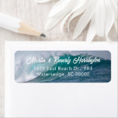 Crashing Waves Ocean Return Address Labels (Insitu)