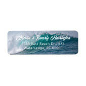 Crashing Waves Ocean Return Address Labels (Voorkant)