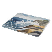 Crashing Waves | Rocky Coastal Shore Waterverf Snijplank (Hoek)