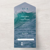 Crashing Waves Wedding All in One Invitting Uitnodiging (Binnen)