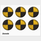 Crashtest motorfietsen ronde sticker (Vel)