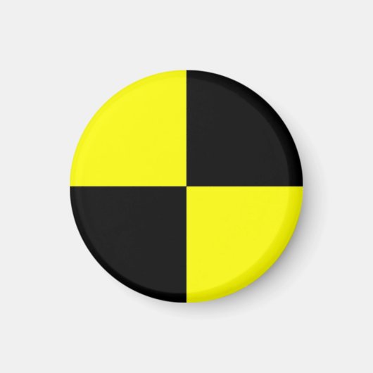 crashtestdummy symbool voor auto-ongeval magneet (Voorkant)