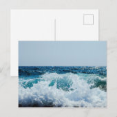 CrashWave Zee Surf Beach Water Fantastic Blue Briefkaart (Voorkant / Achterkant)