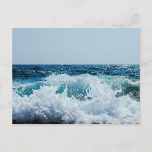 CrashWave Zee Surf Beach Water Fantastic Blue Briefkaart