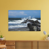 CrashWaves bij Folly Canvas Afdruk (Insitu (Woonkamer))