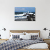 CrashWaves bij Folly Canvas Afdruk (Insitu (Slaapkamer))