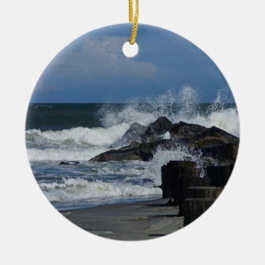 CrashWaves bij Folly Keramisch Ornament (Voorkant)