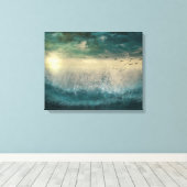 Crashwaves Canvas Afdruk (Insitu (Houten vloer))