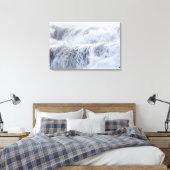CrashWaves in de winter Canvas Afdruk (Insitu (Slaapkamer))