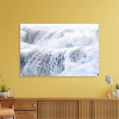 CrashWaves in de winter Canvas Afdruk (Insitu (Woonkamer))