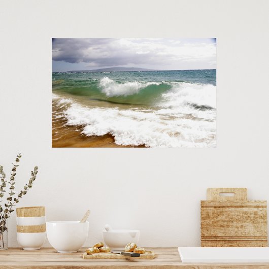 CrashWaves in Maui Poster (Keuken)