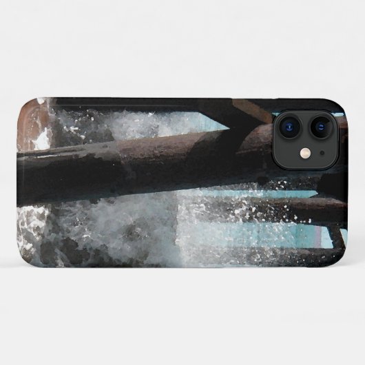 CrashWaves onder de pier Case-Mate iPhone Case (Achterkant (horizontaal))