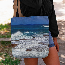 CrashWaves op Rocks Canvas tas