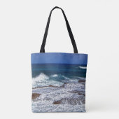 CrashWaves op Rocks Canvas tas (Achterkant)