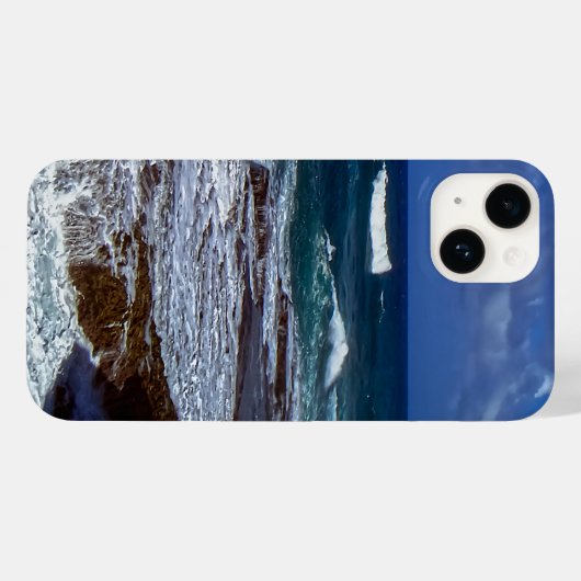 CrashWaves op Rocks Print Hoesje (Achterkant (horizontaal))