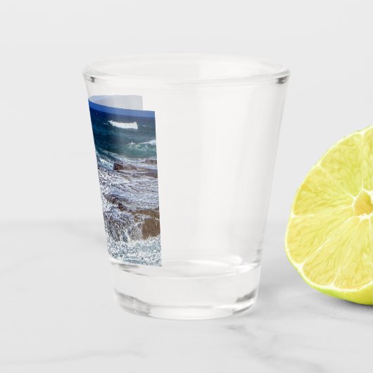 CrashWaves op Rocks Shot Glass Shot Glas (Rechts)
