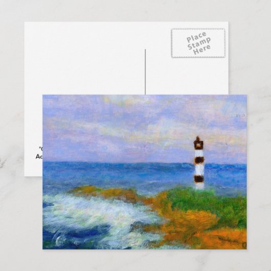 CrashWaves van vuurtoren, Briefkaart (Voorkant / Achterkant)
