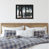 CrashWaves - Zeedoek met zeestranspier Canvas Afdruk (Insitu (Slaapkamer))